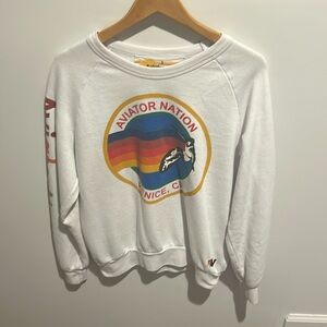 !! Aviator Nation Crewneck, venice, california size small , color white !!